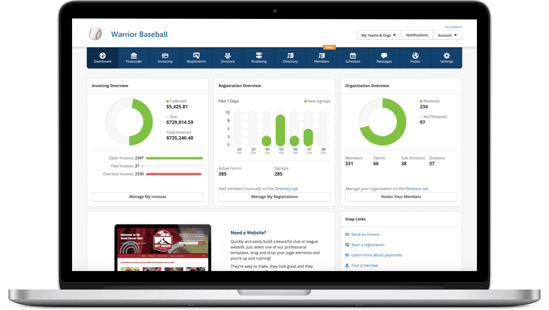 Baseball League Management Software made easy by TeamSnap