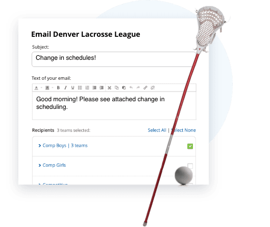 TeamSnap Club & League lacrosse communication tools are next level